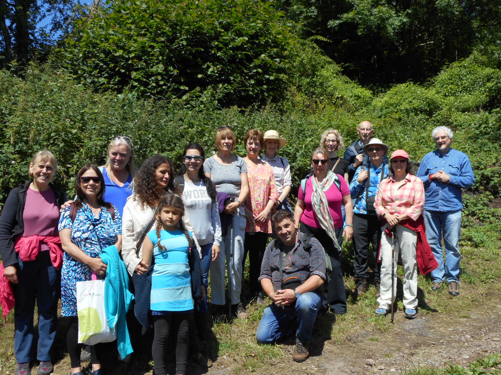A group shot of all the people who came on the walk